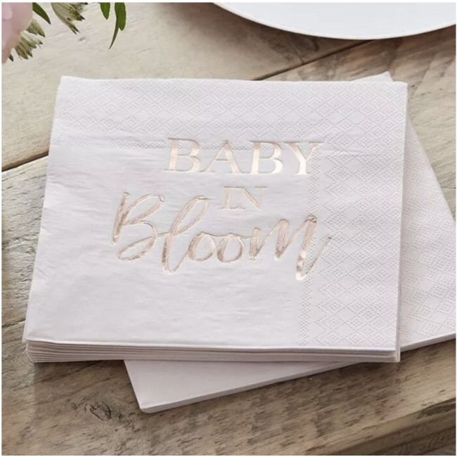 party Baby in bloom servetten