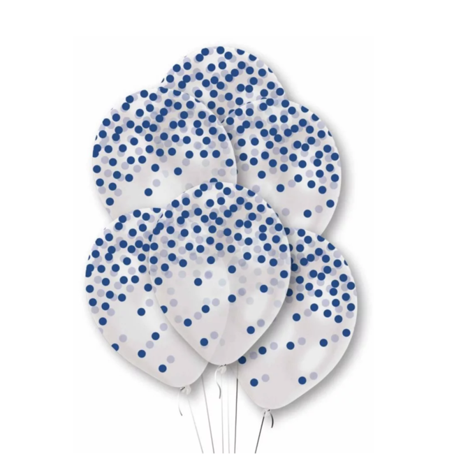 party Confetti ballonnen blauw