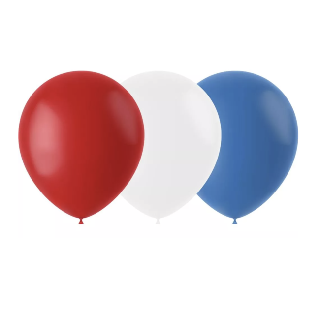 J-style-deco.nl Ballonnen rood - wit - blauw