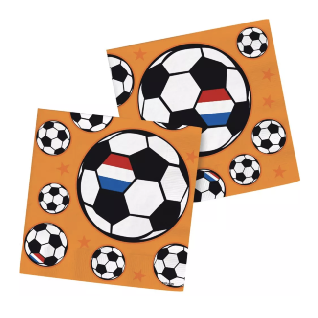 J-style-deco.nl Voetbal servetten oranje