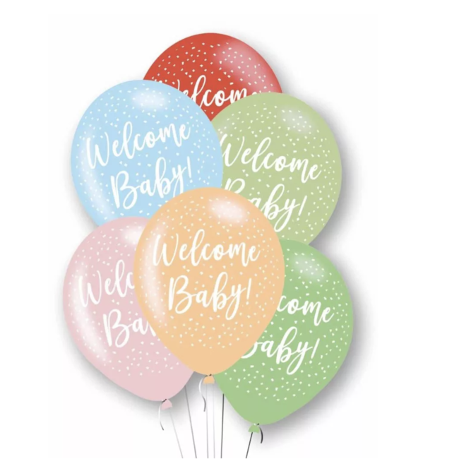 party Welcome baby ballonnen pastel