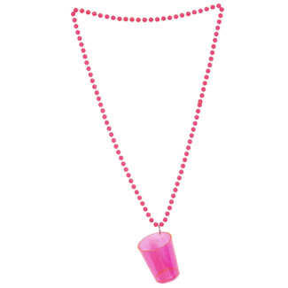 party Shot glas ketting roze