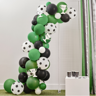 Ginger Ray  Voetbal ballonnen boog groen - zwart