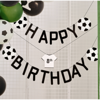 party Happy birthday slinger voetbal zwart
