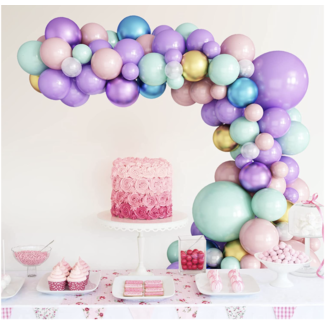 party Ballonnen boog paars - mint