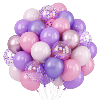 party Ballonnen mix paars - roze