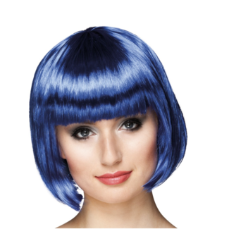 party Bob line pruik blauw