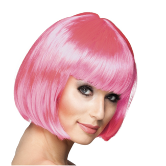 party Roze bob line pruik