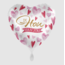 party Ik hou van jou hart ballon roze - wit