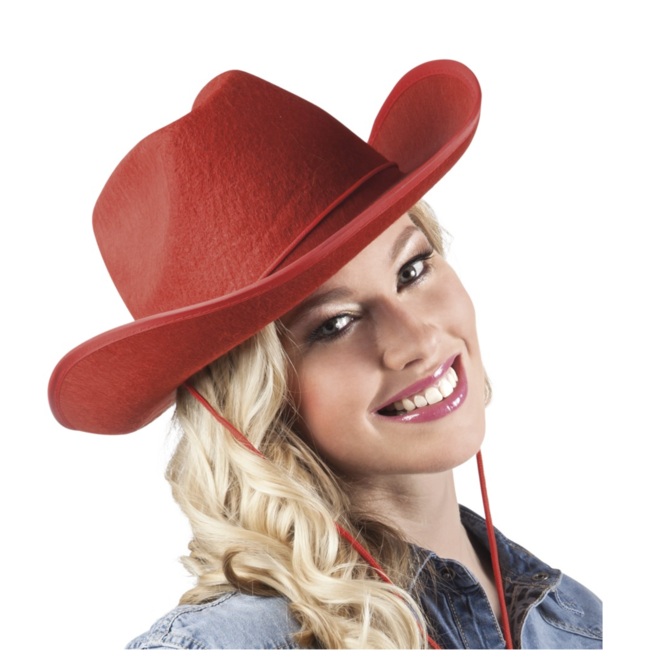 Cowboy hoed rood