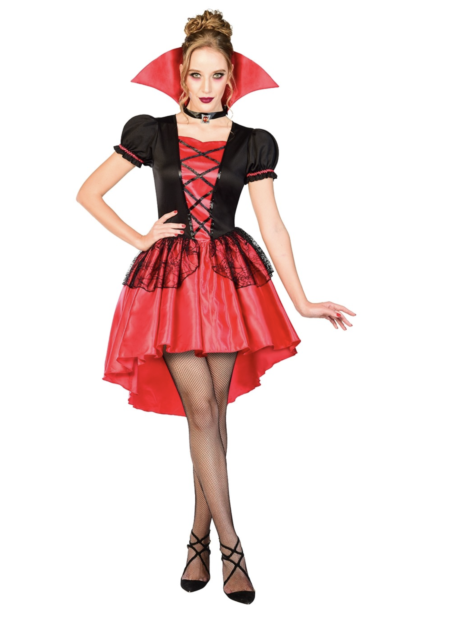 Vampier dames kostuum rood - zwart | J-style-deco.nl | - J-style-deco.nl |  Online feestwinkel Zeeland