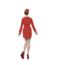 Stewardess dames kostuum rood