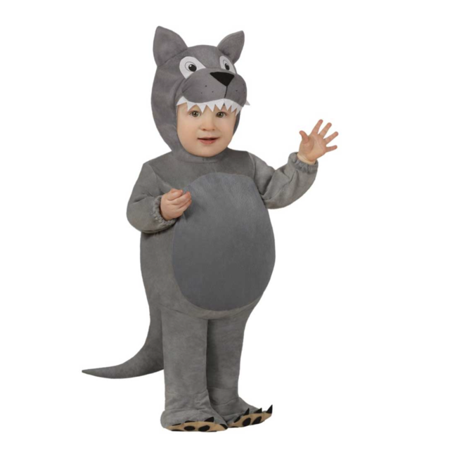 Wolf baby kostuum grijs