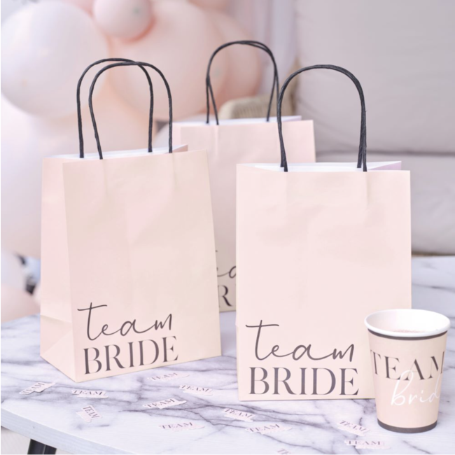 Team bride tasjes roze - zwart