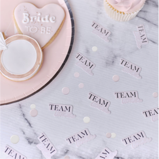 Team bride confetti zwart - roze