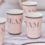 Team bride bekers roze - zwart