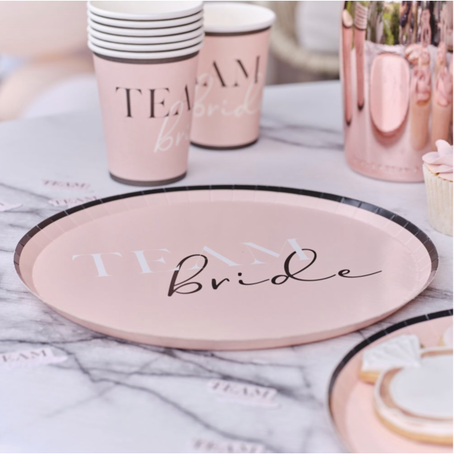 Team bride borden roze - zwart