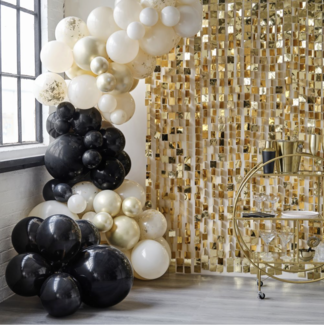 Ginger Ray  Ballonnen boog glamour goud - zwart