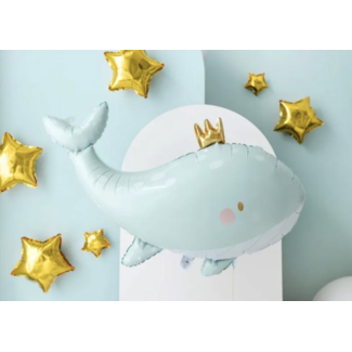 Walvis folie ballon mint