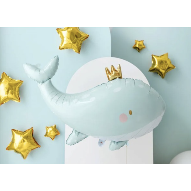 Walvis folie ballon mint