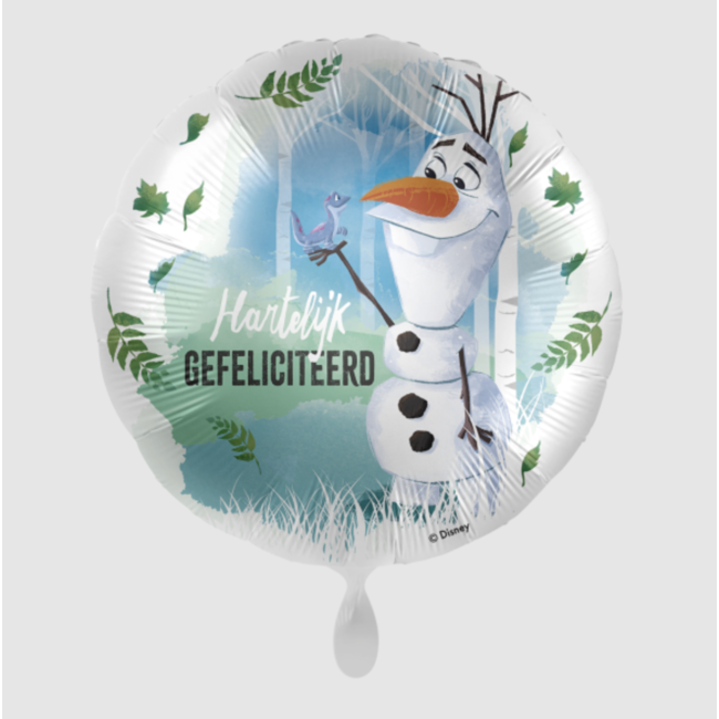 Olaf Frozen folieballon groen - blauw