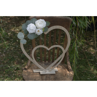 Hart tafel decoratie hout