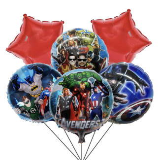 Avengers ballonnen boeket rood