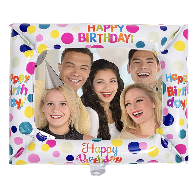 super Foto frame happy birthday confetti