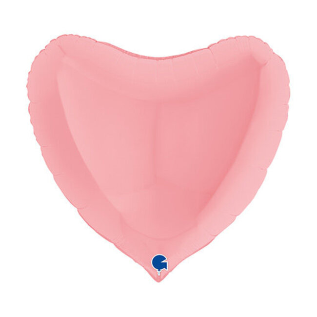 Mat roze hart ballon