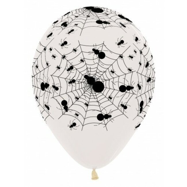 mooideco Spinnenweb ballonnen wit - zwart