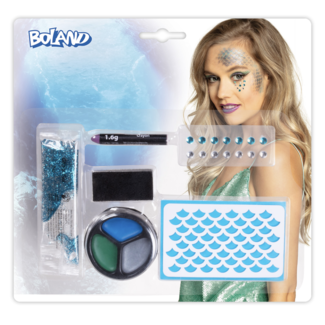 Mermaid make-up set blauw