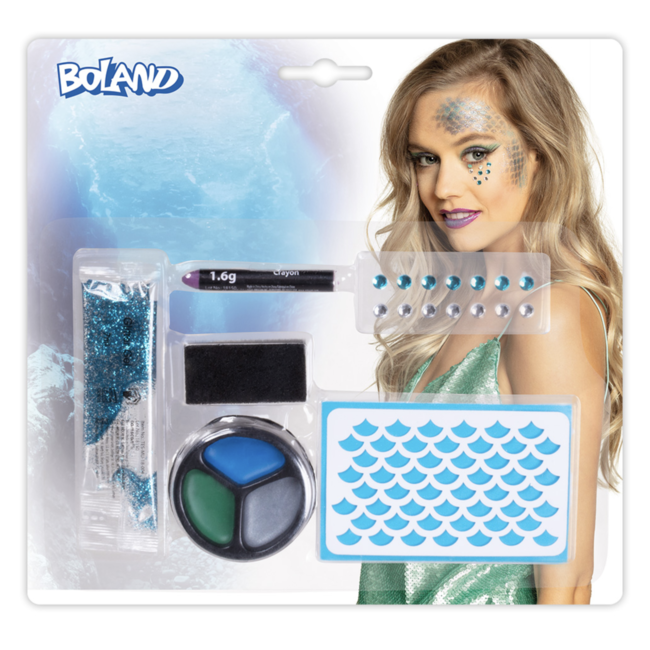 Mermaid make-up set blauw