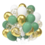 Ballonnen mix groen - wit goud confetti