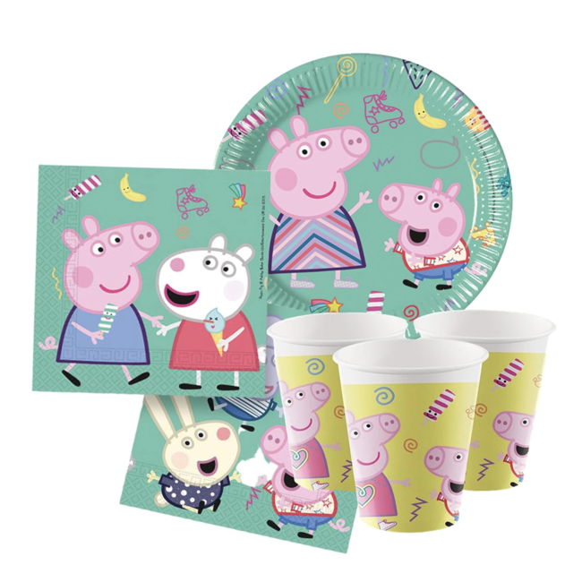 J-style-deco.nl Peppa pig verjaardag servies set