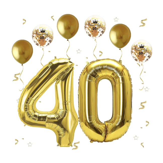 40 jaar ballonnen set goud