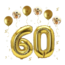 60 jaar ballonnen set goud