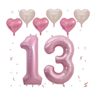 13 jaar ballonnen set roze