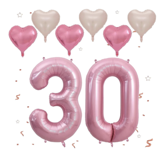 30 jaar ballonnen set roze