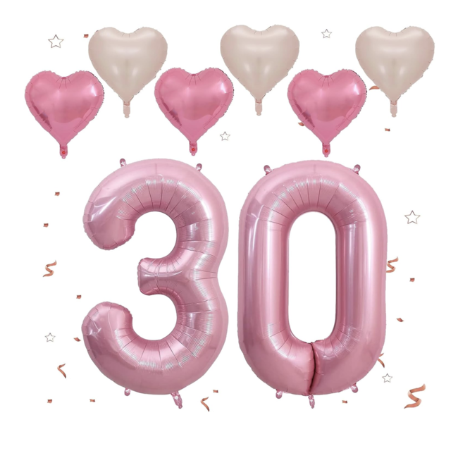 30 jaar ballonnen set roze