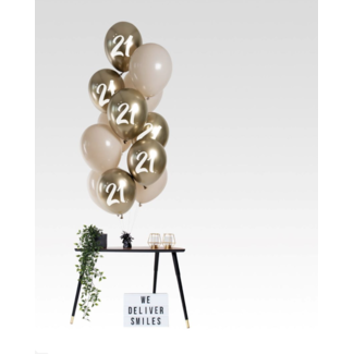 J-style-deco.nl 21 jaar nude - goud ballonnen