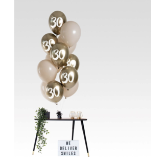 30 jaar ballonnen goud - nude