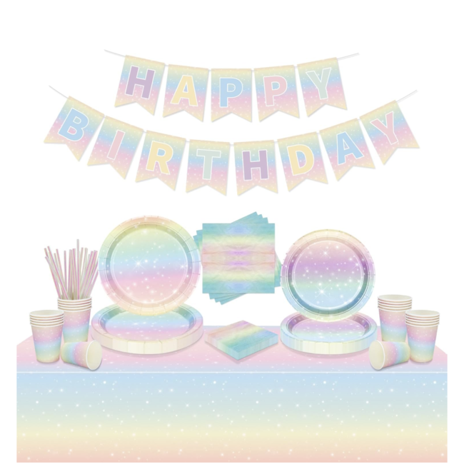 Pastel verjaardag set