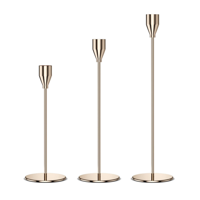 J-style-deco.nl Kandelaar set champagne goud