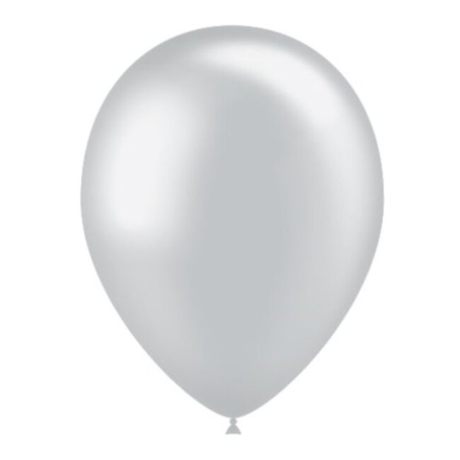 Feestartikelen Ballonnen zilver metallic - 25 stuks