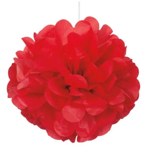 party Pompom set rood - 3 stuks