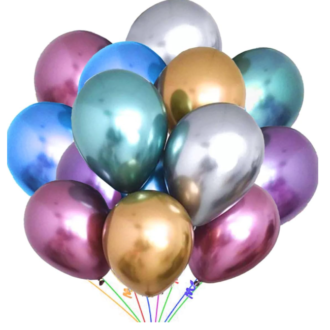 Metallic ballonnen regenboog