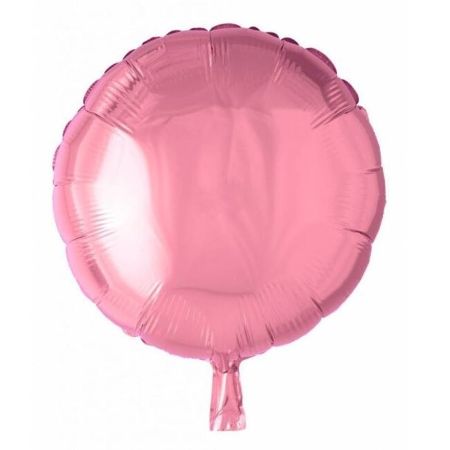 Feestartikelen Roze folie ballon rond - 45 cm