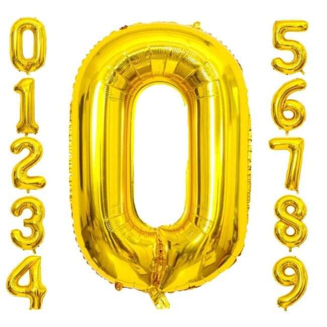 Ballonnen cijfers goud
