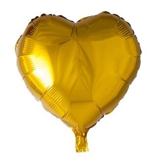 Hartjes folie ballonnen goud