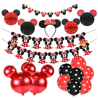 Roze mickey versiering set